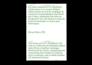 n°30 — Types of types: the typographic specimen by Lineto. Authors: Olivier Lebrun